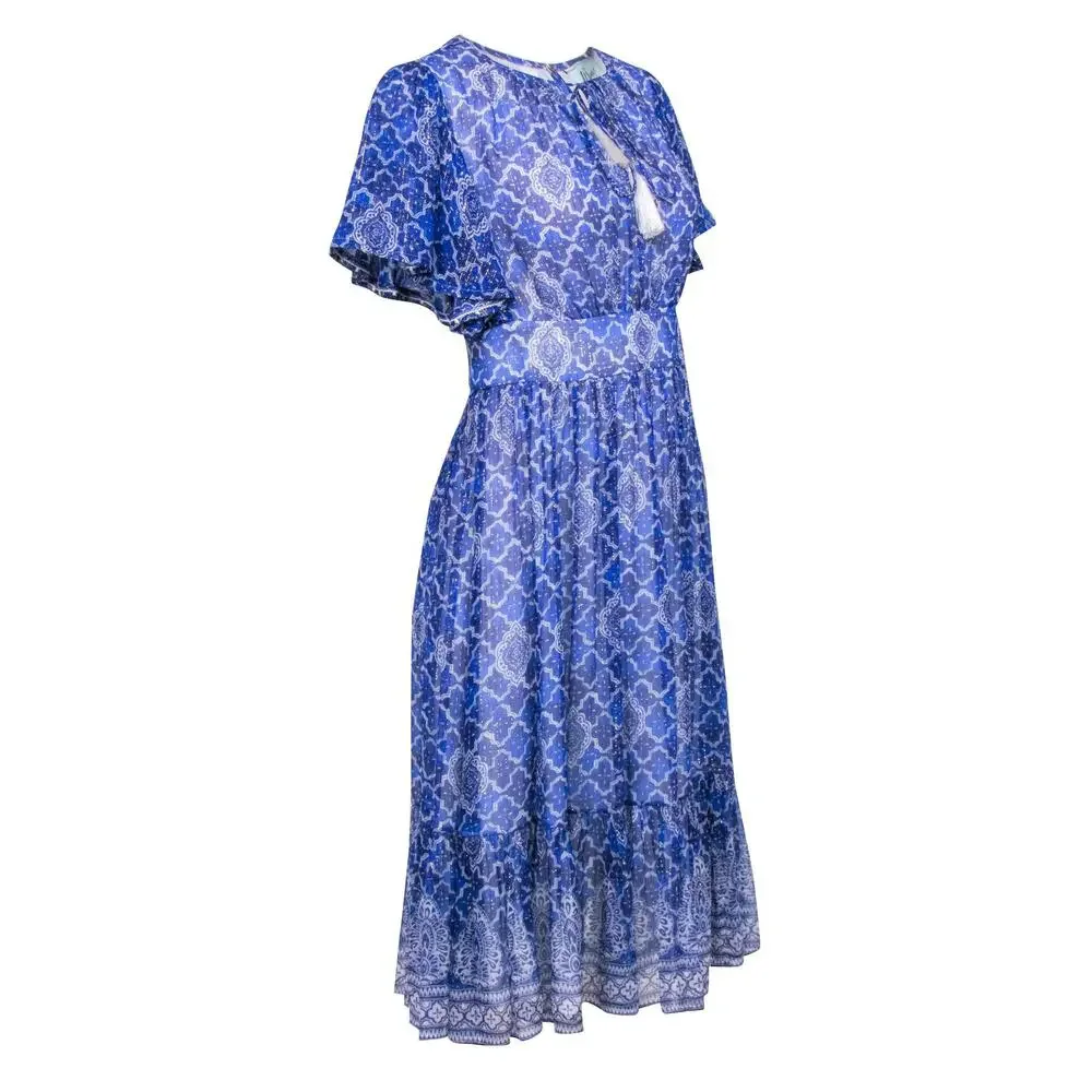 Kate Spade - Blue & Cream Print Dress the “Maddison Ave. Collection” Sz 2
